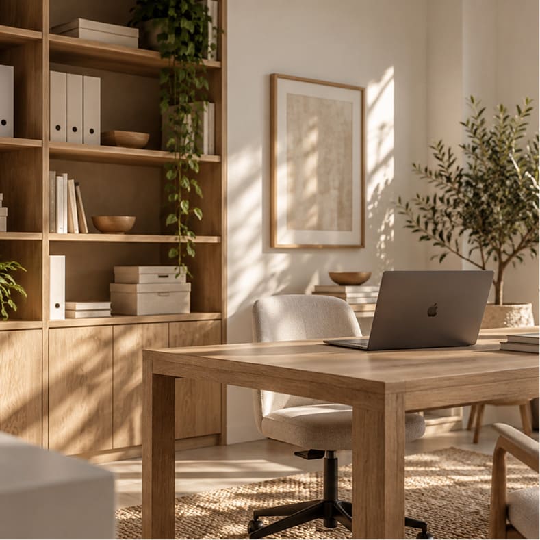 Image (Dormitorio acogedor con luz cálida y decoración minimal) (2)